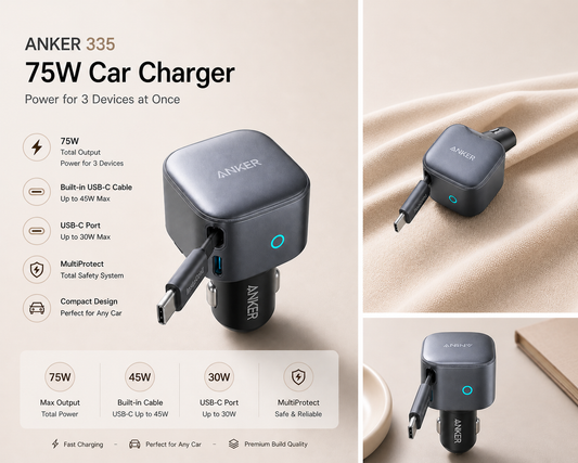 Anker car charger 75w
