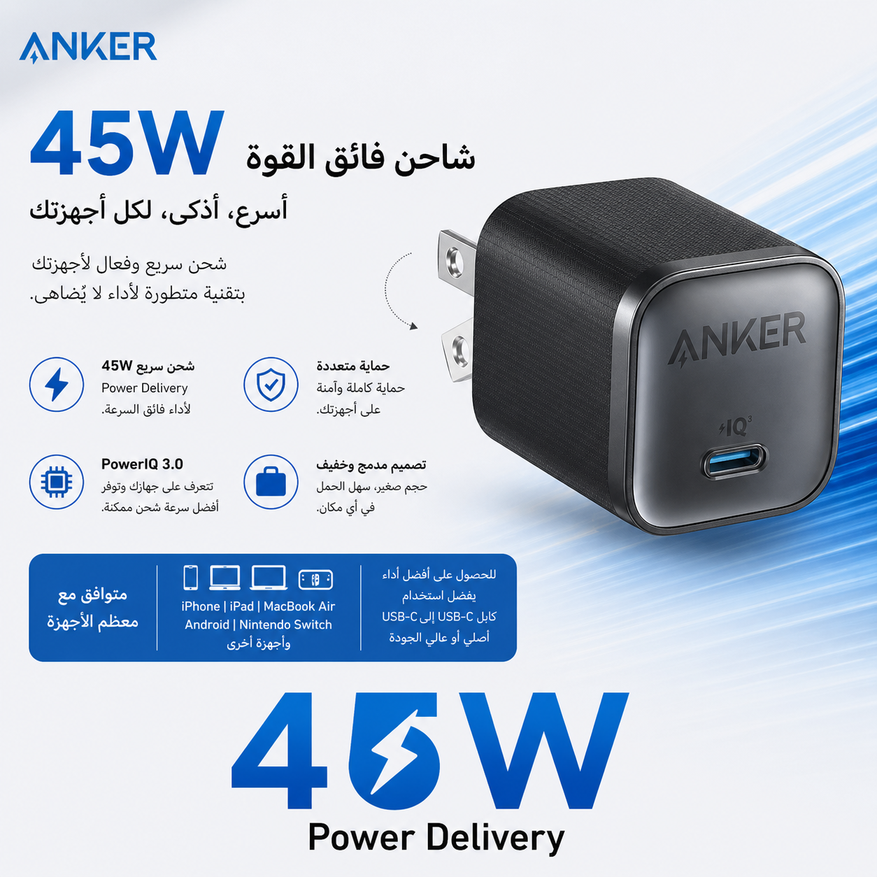 anker adapter 45w