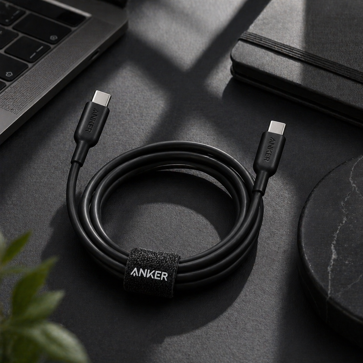 anker cable c-c 60w - وصلة شحن انكر تايب سي -تايب سي  تدعم ٦٠واط
