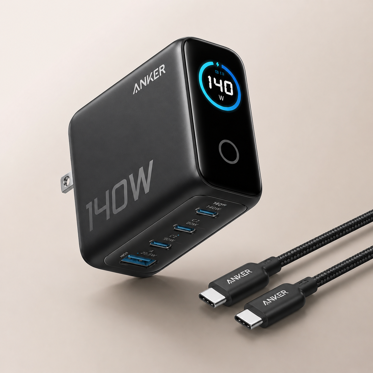 anker adapter 140w + c-c cable