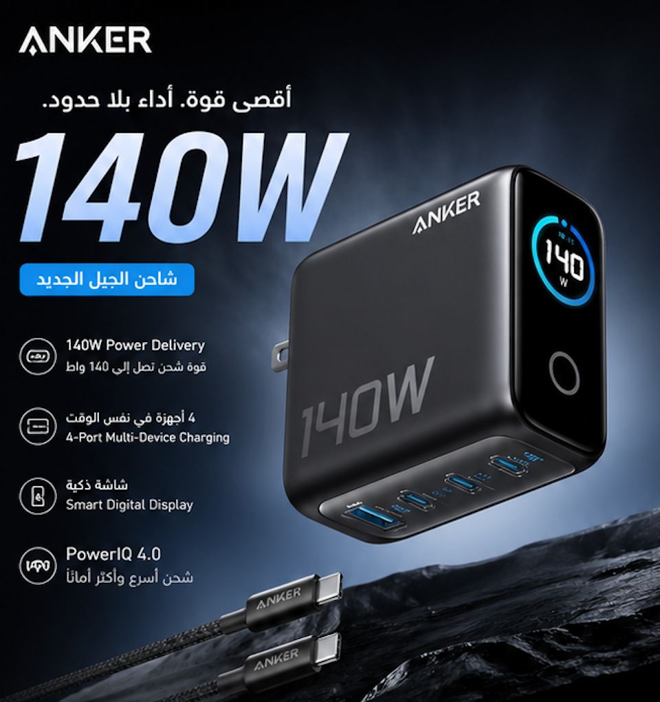 anker adapter 140w + c-c cable