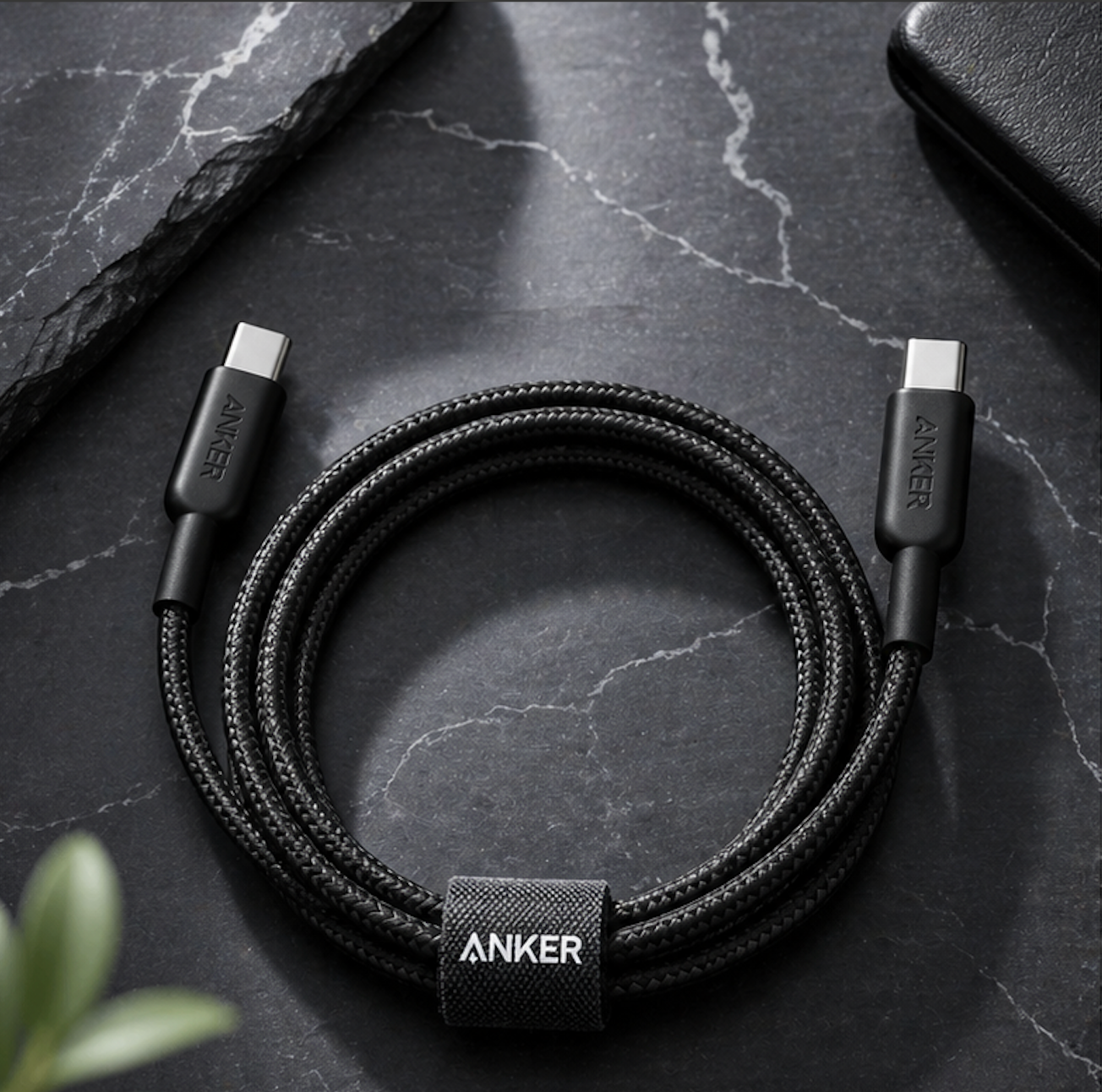 anker cable c-c 100w - وصلة شحن تايب سي من انكر تدعم١٠٠ واط
